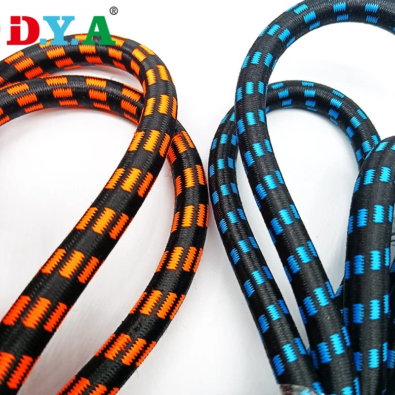 Orange Blue DOT Pattern Jacquard Polyester Latex Strong Trampoline Bungee Cord