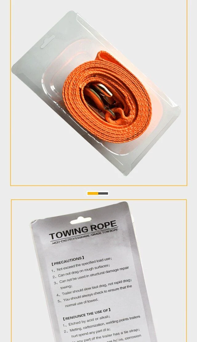 Good Quality and Different Type Tons Car Tow Rope with Hooks