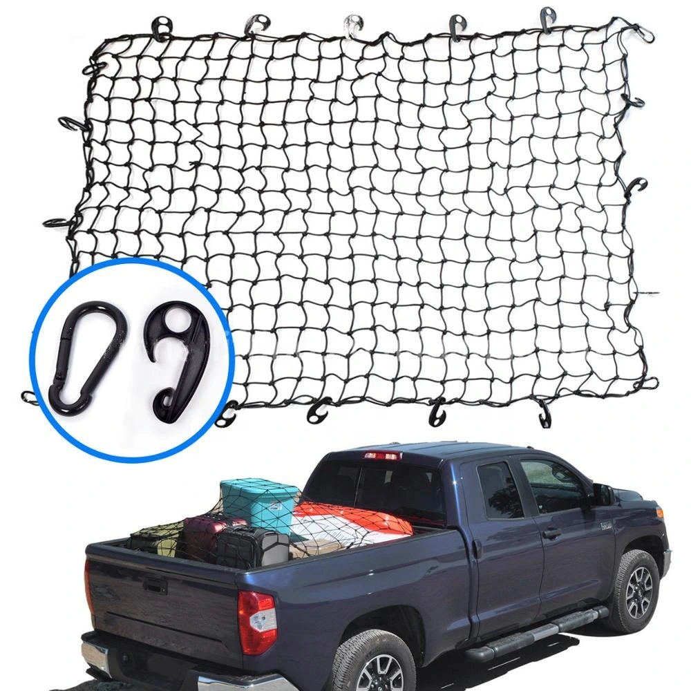 Kingslings 5mm 68" X 45" Elastic Black Bungee 4X4 Cargo Cover Net