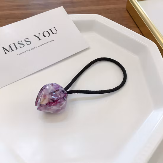 Blumenknospen-Kopf-Seil, Acetat-Blatt, Mädchen-Haar-Seil, Blatt-Haar-Seil, hochelastisches Gummi-Hand-Haargummi