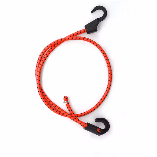Kundenspezifisches 6–12 mm elastisches, flaches, elastisches Gummi-Bungee-Seil mit Haken für Fahrräder