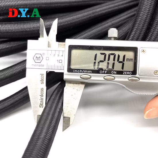 Rundes elastisches Seil mit mehreren Breiten, Stoßseil, PP/Polyester/PE-Gummi, Latex, dehnbar, elastisches Bungee-Seil für Trampolin-Camping