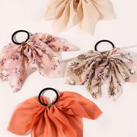 Satin-Leder-Haargummis, weiche, reine Farben, Pferdeschwanz-Halter, Haargummis